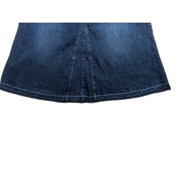 French Cuff Women Blue Denim Skirt Sz 24W - Picture 3 of 10